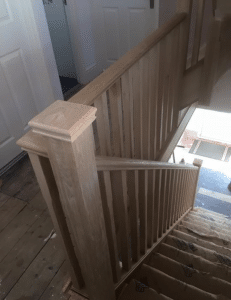 stairs to converted attic room