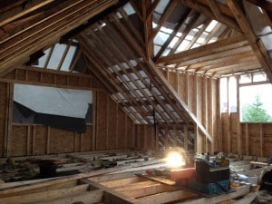 timber frame for loft construction