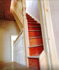 stairs to loft room converted