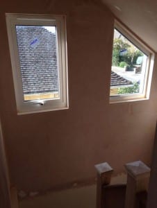 plastering in loft room