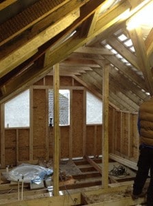 timber framing for dormer conversion