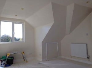 newly painted loft conversion room