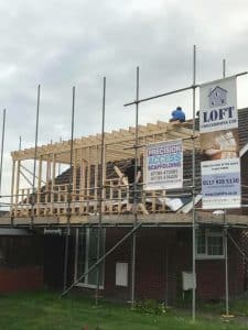 dormer loft conversion in progress