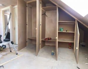 fitted wardrobes in loft room