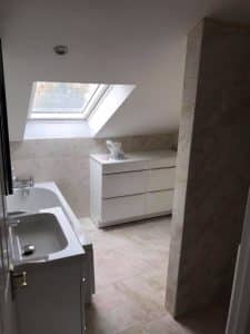 stylish loft bathroom space