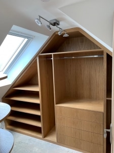 fitted wardrobe in attic room conversion