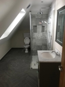 shower room in loft conversion